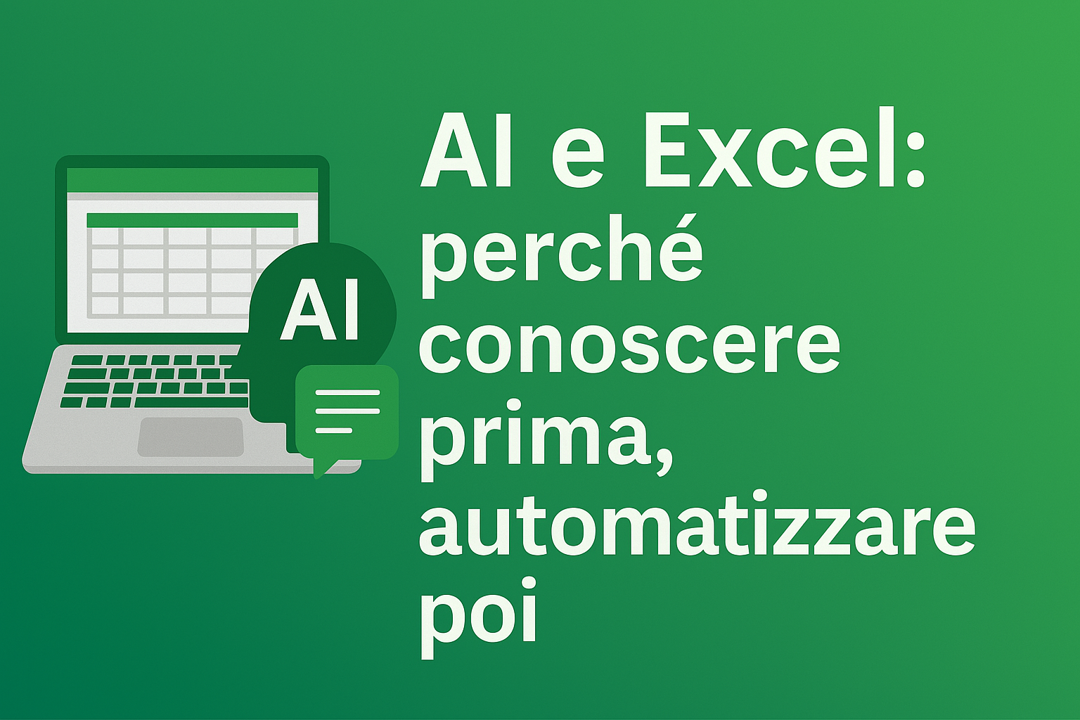 AI e Excel: perché conoscere prima, automatizzare poi
