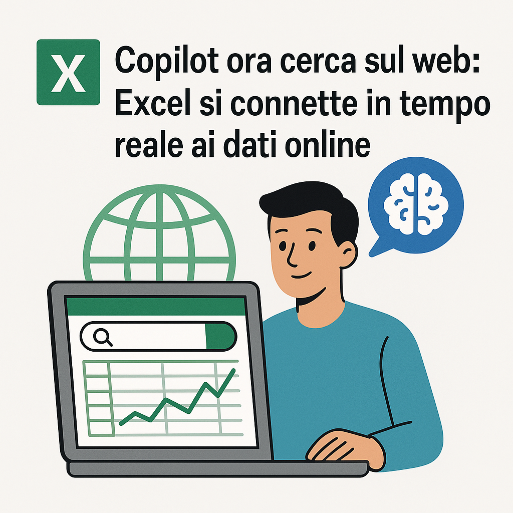 Copilot ora cerca sul web: Excel si connette in tempo reale ai dati online